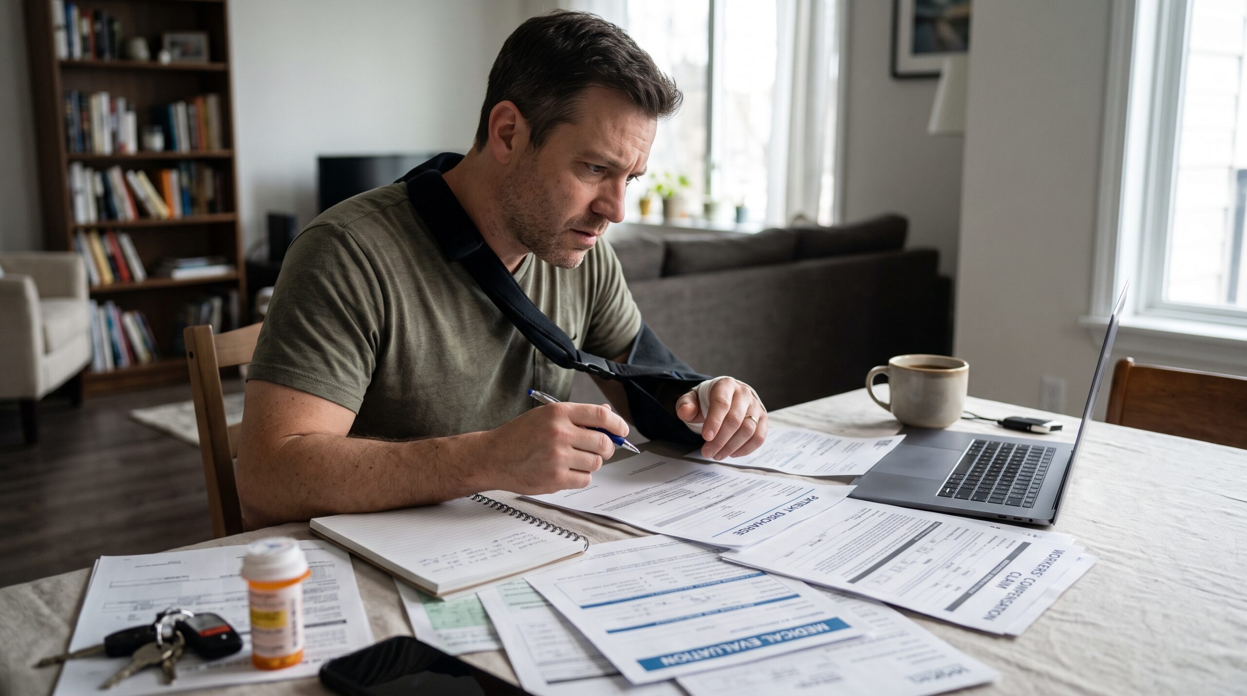 A frustrated patient discussing their lack of recovery and ongoing pain with their medical provider.